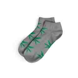 CALCETINES CANNABIS GRIS CORTOS | HOMBRE
