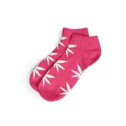 CALCETINES CANNABIS ROSA CORTOS | MUJER